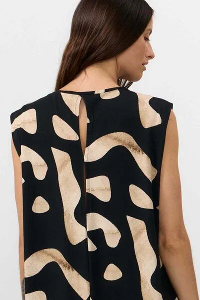 SUITE13LAB Suite13lab Damen-Kurzkleid SHIRE im Stones-Print, Schwarz, – Produktbild 3 von 3