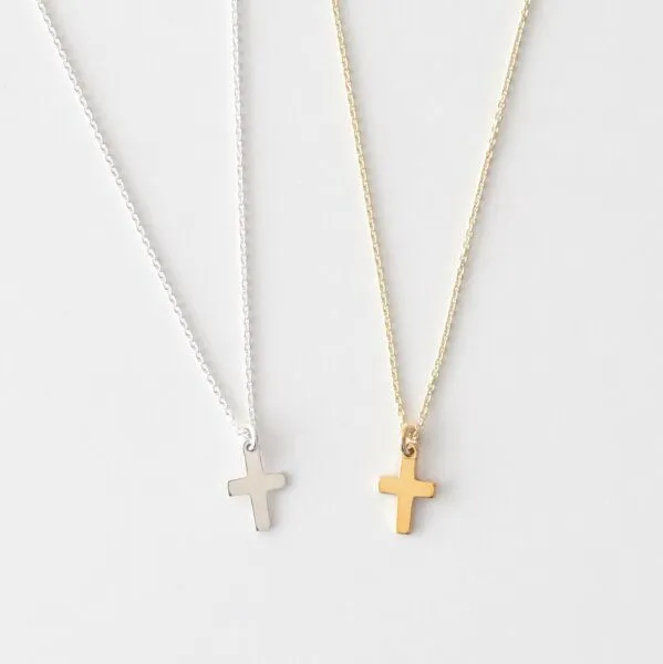 BELLYBIRD Jewellery BELLYBIRD Jewellery Kinderkette - kleines Kreuz, Anhänger/ Silber/ Silber vergoldet, Silver, – Produktbild 2 von 4