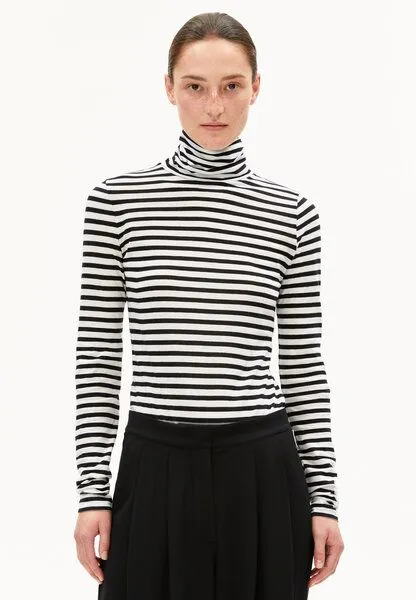 ARMEDANGELS ARMEDANGELS GRAZILIANAA STRIPES Damen Longsleeve aus Bio-Baumwolle, White-black, – Produktbild 1 von 4