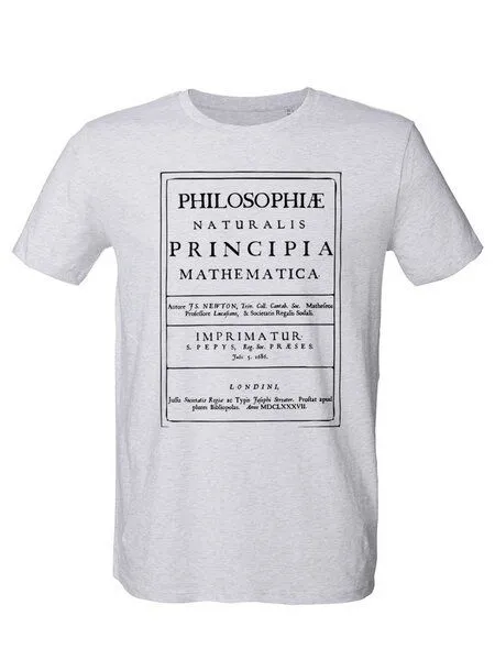 UNIPOLAR Unipolar Physik T-Shirt | Principia Mathematica, Heather ash, – Produktbild 3 von 3