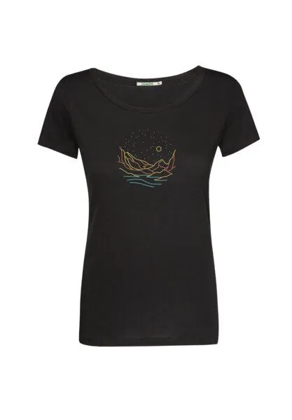 GreenBomb GREENBOMB Nature Mountain Stars Loves - Sportliches T-Shirt aus Bio-Baumwolle / hochwertiger Print / GOTS / Fair & Vegan, Schwarz (schwarz), – Produktbild 4 von 4