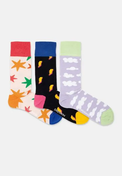 DillySocks DillySocks Socken „Sky Sparks (3er Box)“, Mehrfarbig, – Produktbild 4 von 4