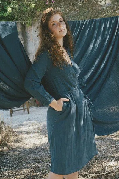 TIRALAHILACHA TIRALAHILACHA Susana Crossover dress, Blau, – Produktbild 3 von 4