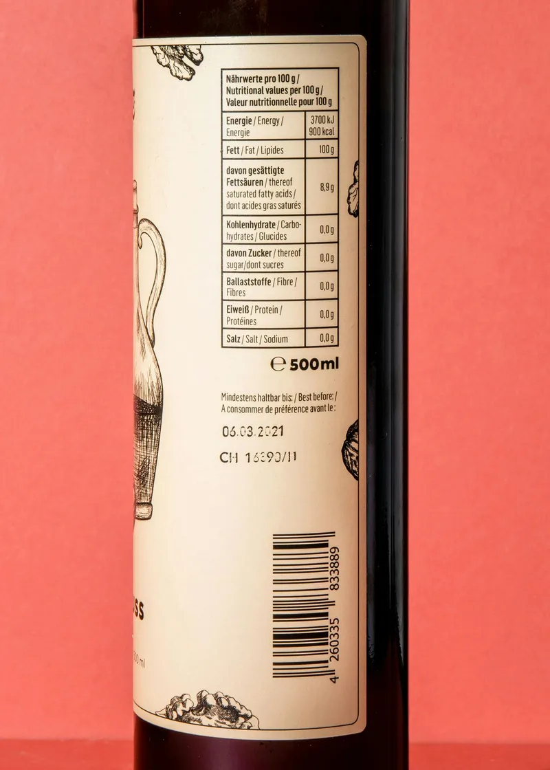 KoRo Bio Walnussöl 6 x 500 ml – Produktbild 4 von 5