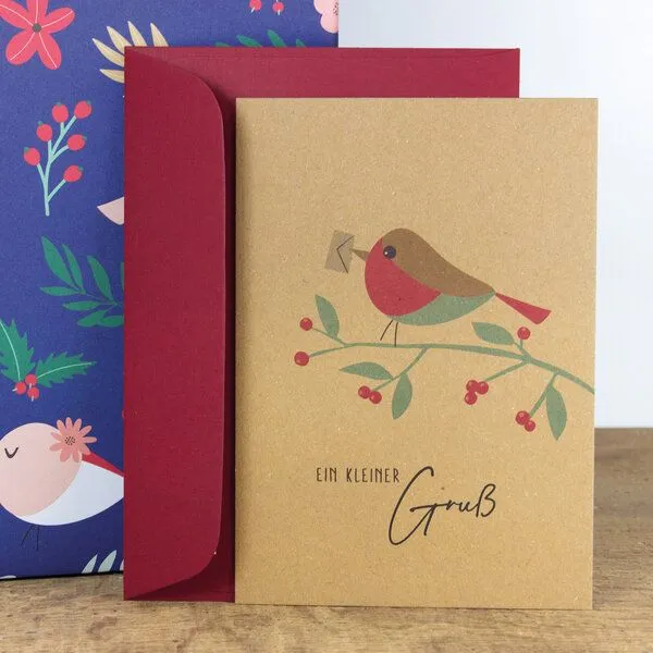 Bow & Hummingbird Bow & Hummingbird Postkarte Ein kleiner Gruß, wahlweise mit Briefumschlag – Produktbild 1 von 6