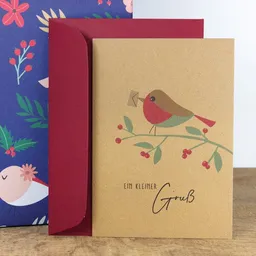 Bow & Hummingbird Bow & Hummingbird Postkarte Ein kleiner Gruß, wahlweise mit Briefumschlag – Produktbild 1 von 1