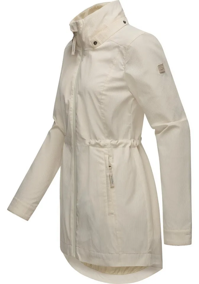 ragwear ragwear Kurzmantel Dakkota B Übergangsjacke wasserdicht mit feiner Rillenstruktur, Braun, – Produktbild 4 von 4