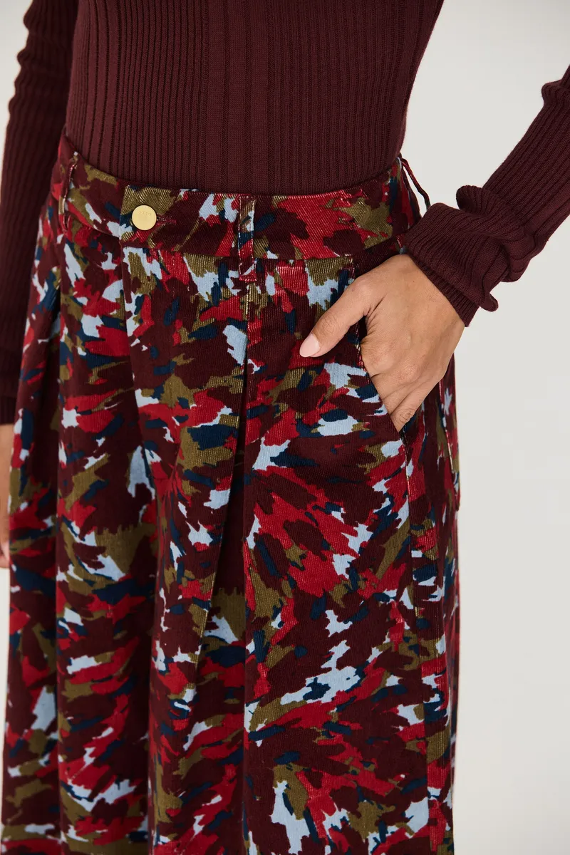 SKFK SKFK Damen vegan Hose Aus Cord Kenare Mehrfarbig, Dunkelbraun, – Produktbild 1 von 2