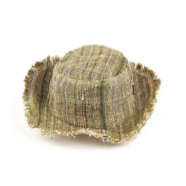 short'n'pietz short'n'pietz Sommerhut aus Hanf, Beige grün gestreift, – Produktbild 3 von 4