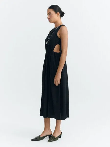 thinking mu thinking mu Kleid, Kin aus Bio-Baumwolle, Black, – Produktbild 2 von 3