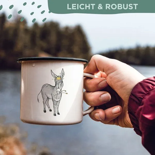 LIGARTI Emaille Tasse – Eselnest – LIGARTI Tiermanufaktur – Produktbild 4 von 4