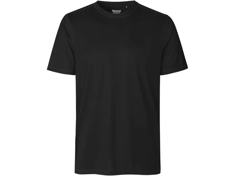 Neutral Neutral® Unisex T-Shirt Sportshirt Laufshirt Bodyfit Körpernah Schnell trocknend von Neutral RPet Recycling Polyester, Schwarz, – Produktbild 1 von 4