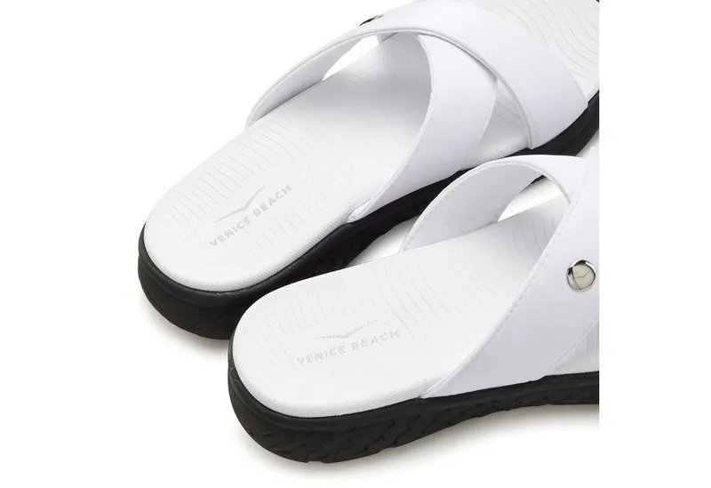 VENICE BEACH VENICE BEACH Sandale, Badeschuh, Sommerschuhe, Badelatsche, Flip Flop, Badeschlappe Badepantolette mit wasserabweisender und leichter Sohle VEGAN, Weiß, – Produktbild 5 von 5