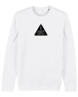 Human Family Human Family Bio Unisex Rundhals-Sweatshirt - "Switch - Respect" in weiß – Produktbild 1 von 1