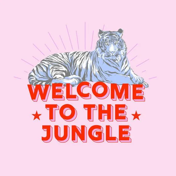 Photocircle Photocircle Poster / Leinwandbild - welcome to the jungle - retro tiger – Produktbild 1 von 4