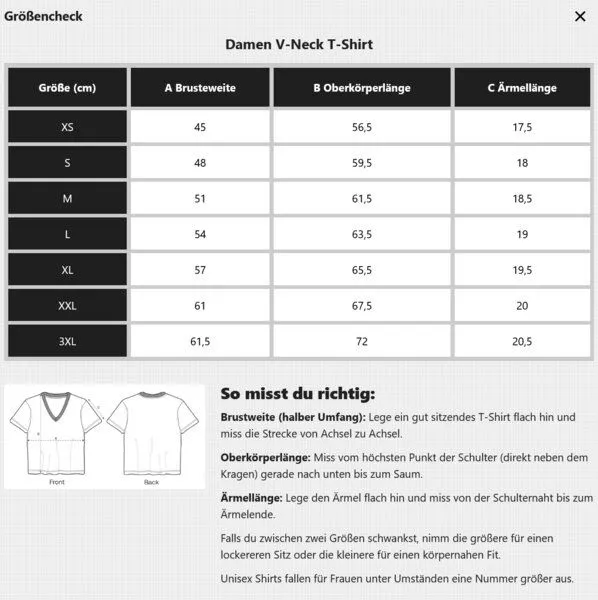 YTWOO YTWOO Damen V-Neck T-Shirt, Natural raw, – Produktbild 3 von 3