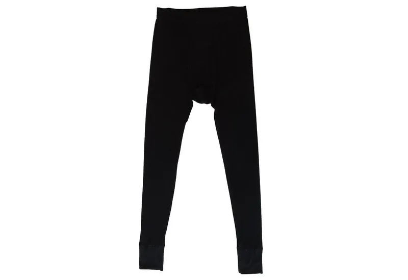 HERMKO Lange Unterhose 3542 mit Eingriff, 100 % Bio-Baumwolle, Doppelripp, Weichbund, Schwarz, – Produktbild 1 von 2