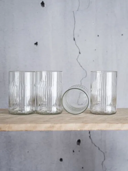 MaBe MaBe Glas - Upcycling - aus einer leergetrunkenen Campari Flasche - der Sommer Hit - natürlich auch im Herbst & Winter und im Frühling – Produktbild 4 von 4