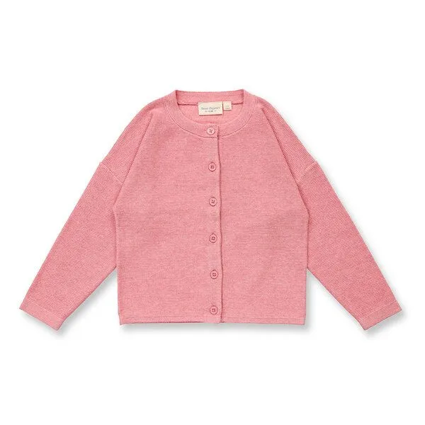 Sense Organics Sense Organics Kinder Strickjacke, Modell MAKO, Pastelrosa, – Produktbild 1 von 3