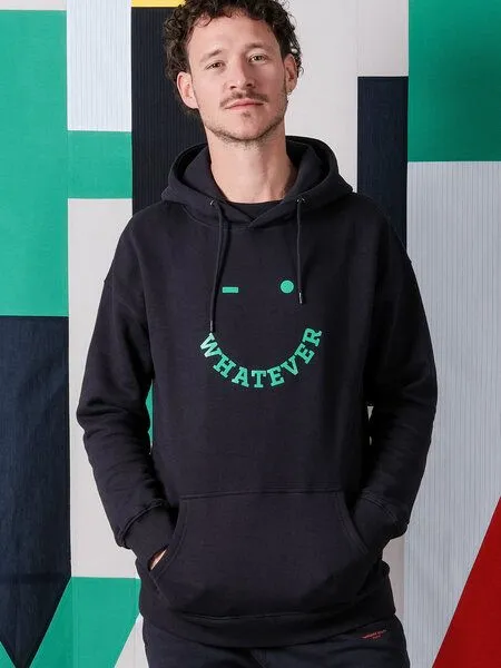 FANTASTIC REALITY STUDIOS Fantastic Reality Studios Whatever Boxy Fit Hoodie – Bio-Baumwolle, Unisex, Blau, – Produktbild 2 von 4