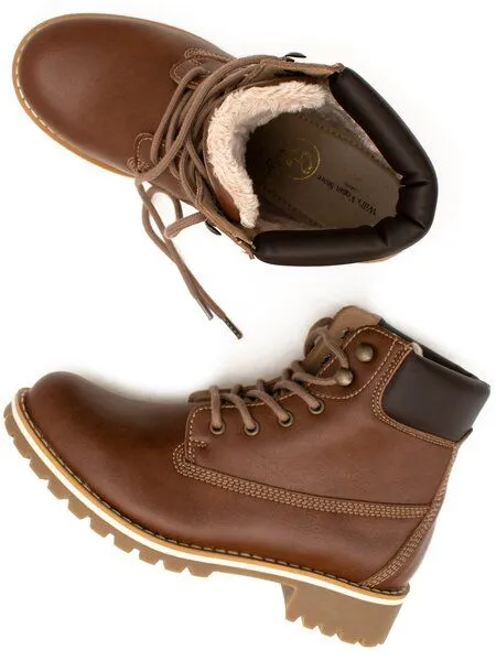 Will's Vegan Shop Will's Vegan Shop Isolierte Dock-Stiefel, Chestnut, – Produktbild 1 von 3