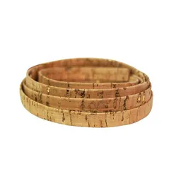 Kork-Deko Kork-Deko Band aus Kork-Stoff | flach 10 mm natur mit Goldakzenten | Korkschnur zum Basteln – Produktbild 1 von 1