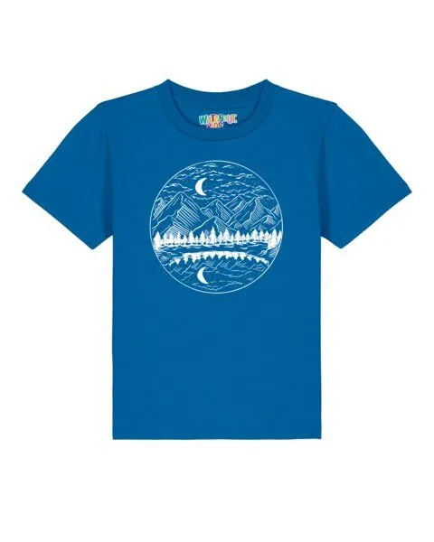 watabout.kids watabout.kids T-Shirt Kinder Mountains by night, Royal blue, – Produktbild 1 von 2