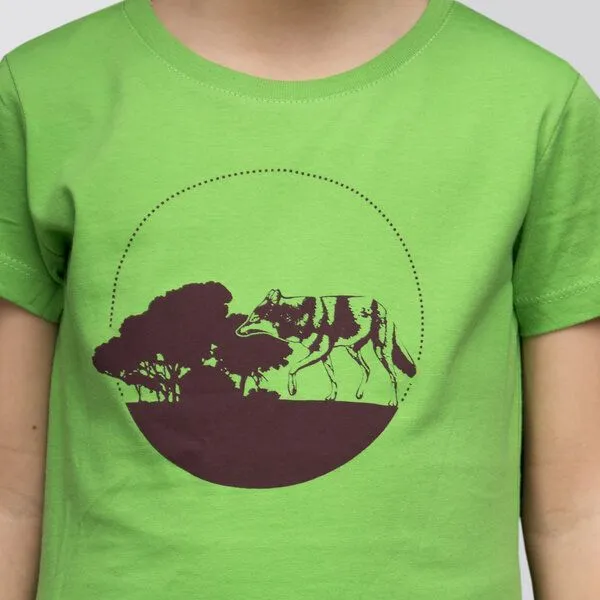 little kiwi little kiwi Kinder T-Shirt, "Kojote", Green, – Produktbild 2 von 2