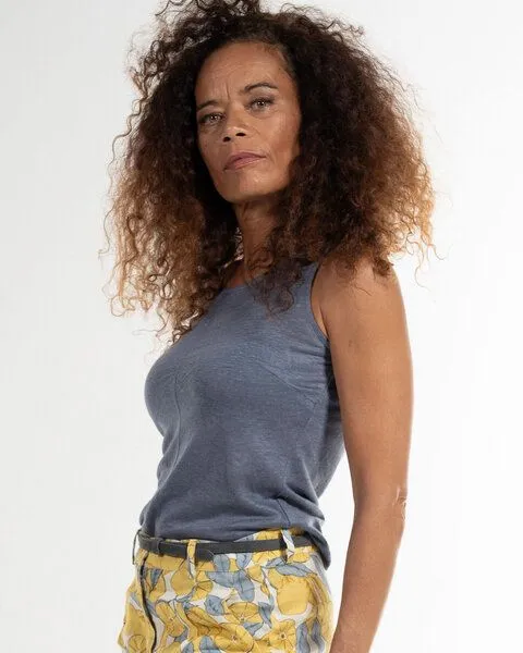 Alma & Lovis Alma & Lovis Leinentop aus Leinen-Jersey | Linen Top, Blau, – Produktbild 2 von 4