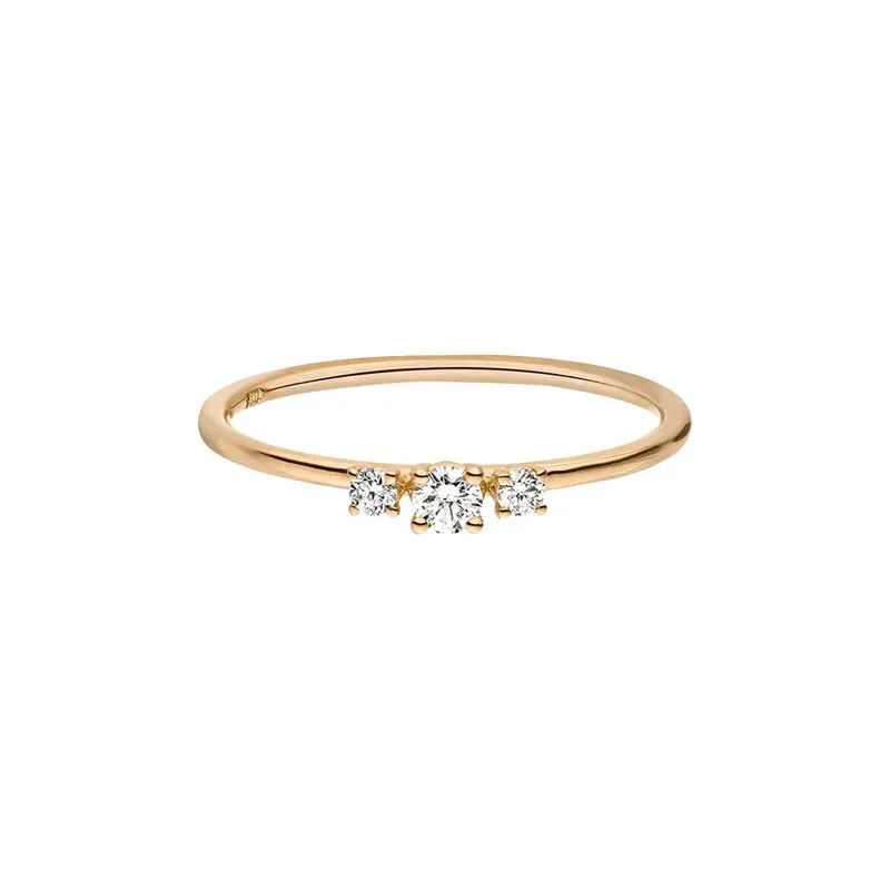 Maren Jewellery Wilderness Trilogie Ring - 42 / 18K Gelbgold & Labordiamanten – Produktbild 1 von 1