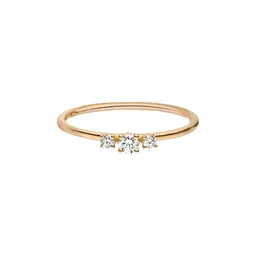 Maren Jewellery Wilderness Trilogie Ring - 58 / 18K Gelbgold & Labordiamanten – Produktbild 1 von 1
