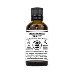 Two Hands BIO Two Hands BIO MundWasser „Spirito“ - Bio-Rosenwasser & Bio-Pfefferminze - Alkoholfrei - Bio Vegan – Produktbild 1 von 1