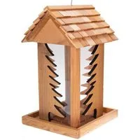 ReineNatur ReineNatur Vogelfutterhaus aus Zedernholz - Fenster in Tannenform - Wetterfest – Produktbild 1 von 1