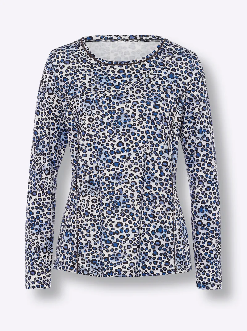 heine Print-Shirt champagner-taubenblau-bedruckt, Champagner-taubenblau-bedruckt, – Produktbild 2 von 2