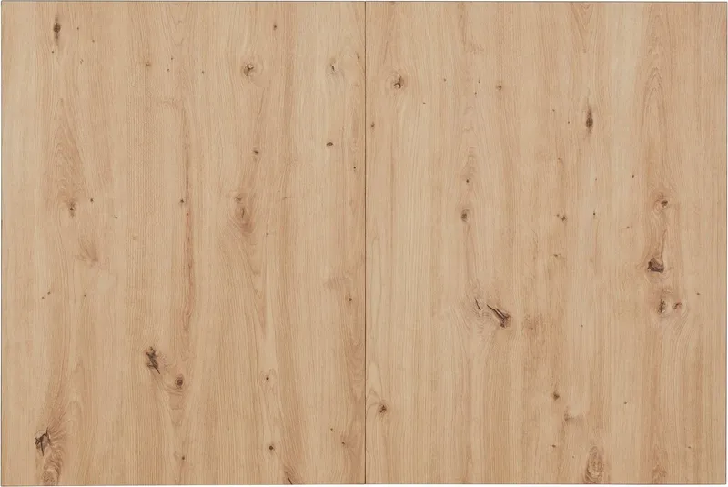 HELA Esstisch Ariana, Tisch, Küchentisch, Auszugstisch, durch innenliegende Einlegeplatten ausziehbar 120-160 cm, Beige|schwarz, – Produktbild 5 von 5