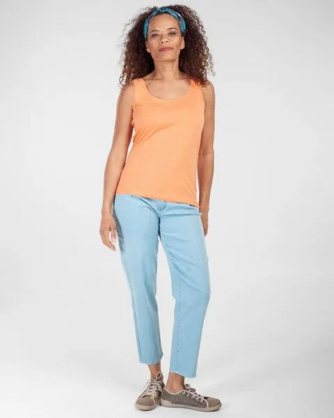 Alma & Lovis Alma & Lovis Top aus Bio-Baumwolle | Basic Top, Orange, – Produktbild 3 von 4