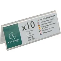 Exacompta 10er Pack Exacompta Tischnamensschilder "Exacryl" horizontal, aus PMMA, DIN A7 quer – Produktbild 1 von 1