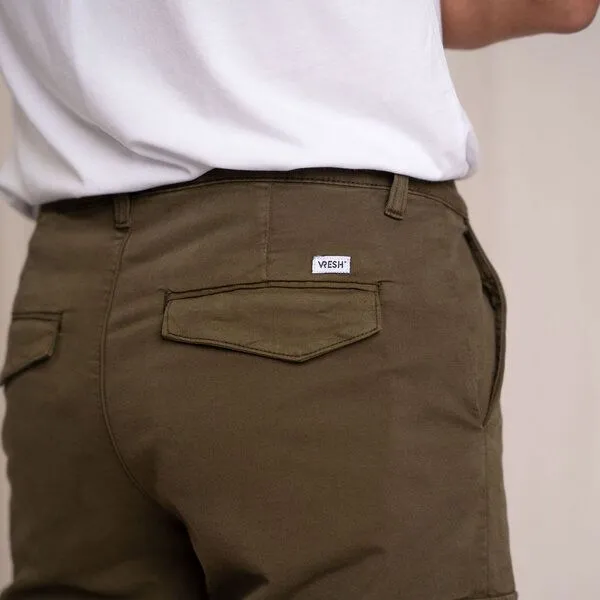 Vresh Clothing Vresh Clothing Velippo - Cargo Shorts aus Biobaumwolle, Olive, – Produktbild 4 von 4