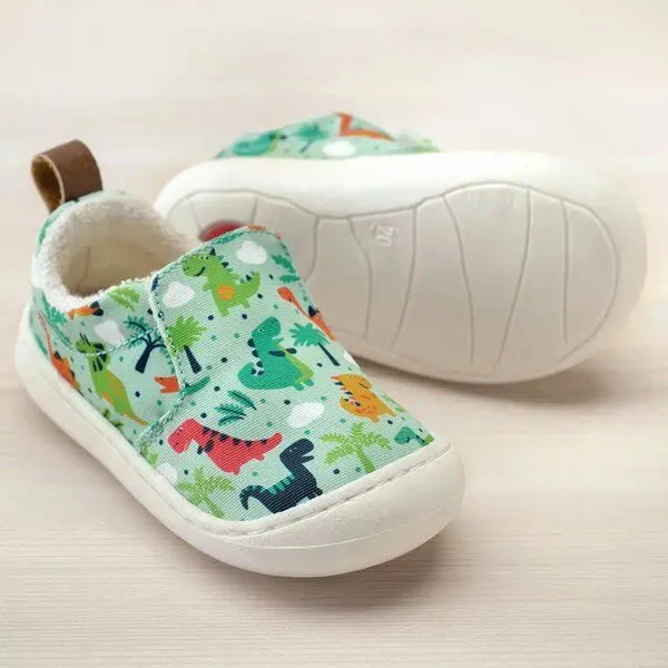 Pololo Pololo Lauflernsneaker "Chico" aus Seaqual Yarn mit Baumwoll-Futter, Größen 20-27, Dinos, – Produktbild 2 von 4