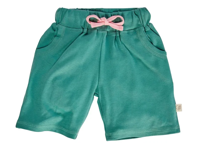 HANS NATUR Kinder Shorts Bio-Baumwolle grün Gr.86/92, Grün, mehrfarbig, – Produktbild 1 von 2