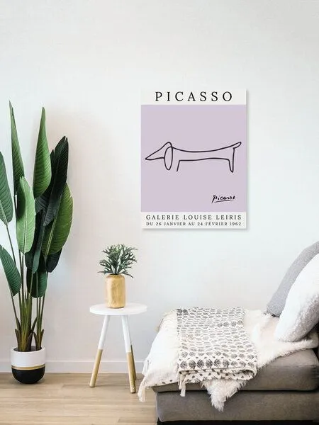 Photocircle Photocircle Poster / Leinwandbild - Picasso Hund – lila – Produktbild 4 von 4