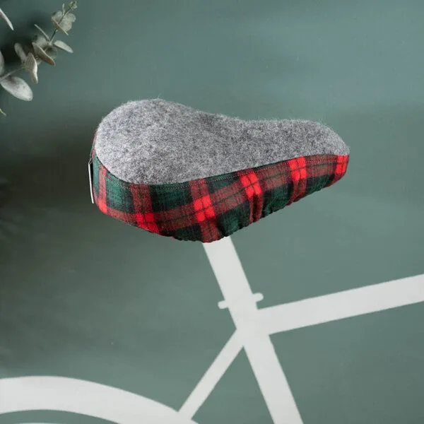 nahtur-design nahtur-design Sattelbezug aus Loden | Sitzheizung für Dein Fahrrad, Kariert_02, – Produktbild 4 von 5