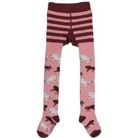 Walkiddy Strumpfhose Altrosa Pferde-Allover Bio-Baumwolle GOTS – Walkiddy – Produktbild 1 von 1