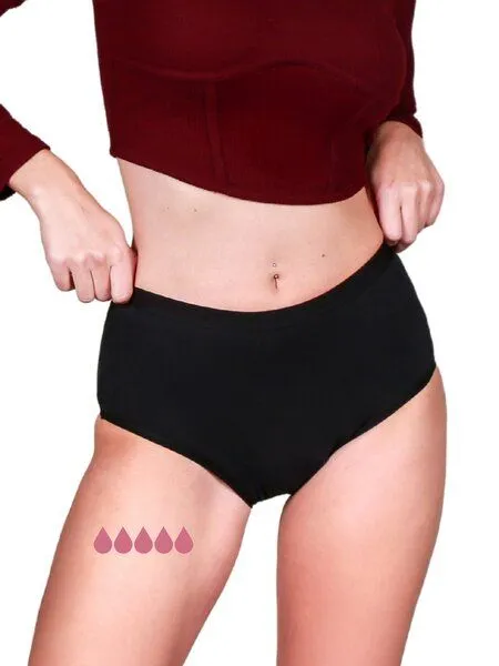 Taynie Taynie Extra starke Periodenunterwäsche Biozidfrei 60°C Comfort, Schwarz, – Produktbild 2 von 4
