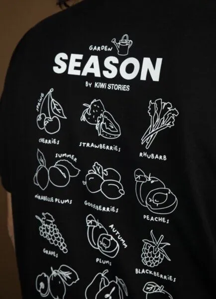 Kiwistories T-Shirt Unisex Pancake Baumwolle Print blau, Schwarz, – Produktbild 3 von 3