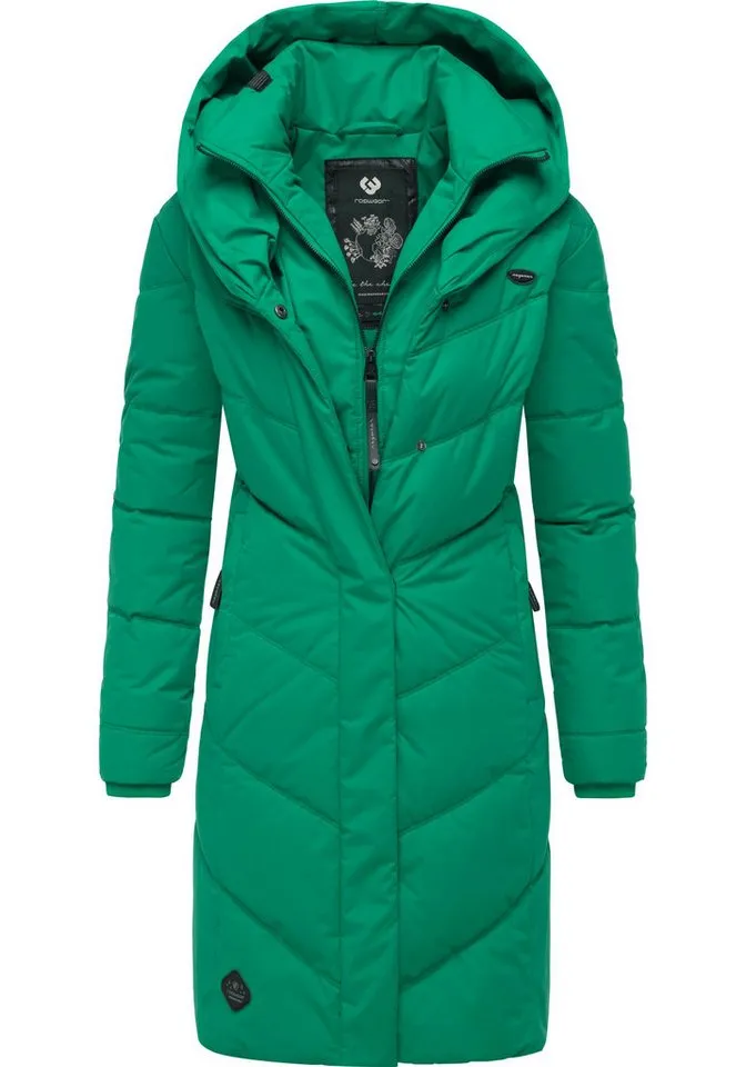 ragwear ragwear Steppmantel Natalka stylischer, gesteppter Winterparka mit gefütterter Kapuze, Gelb|grün, – Produktbild 2 von 4