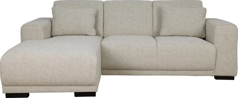 OTTO home Ecksofa BORNHOLM L-Form, B: 234 cm - OTTO. Verlässliche Qualität., Recamiere links oder rechts bestellbar, Wellenfederung, inkl. 2 Kissen, Beige, – Produktbild 2 von 8