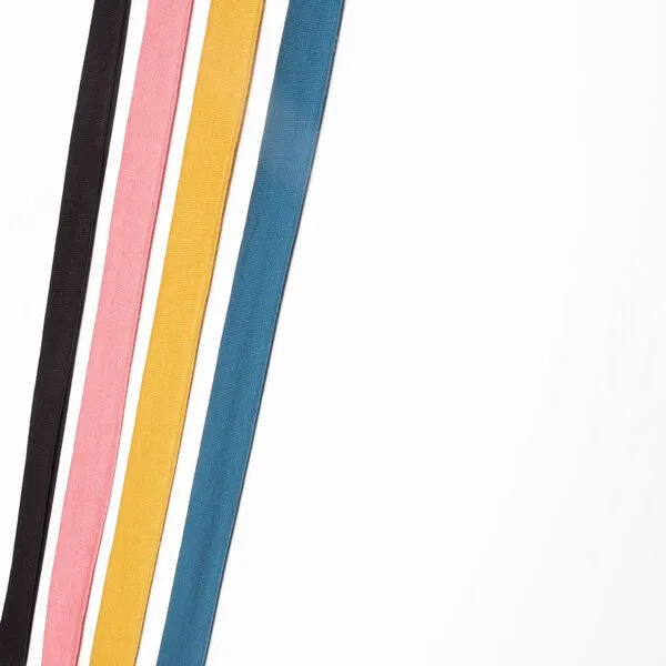 The Driftwood Tales The Driftwood Tales Packung mit 4 Gürteln aus Sweatshirt-Stoff - Benzin, Pink, Ocker und Schwarz, Yellow, – Produktbild 2 von 2