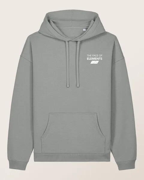 THE FACE OF ELEMENTS The Face of Elements Flow - Relaxed Fit Hoodie aus 100% Bio-Baumwolle, Stone (grau), – Produktbild 1 von 3