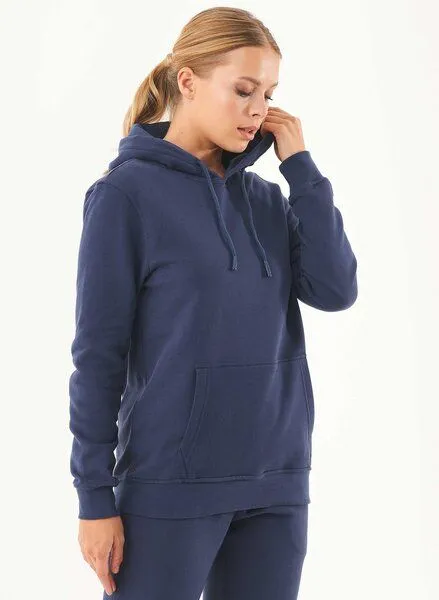 ORGANICATION ORGANICATION Soft Touch Sweathoodie aus Bio-Baumwolle, Blau(navy), – Produktbild 3 von 4